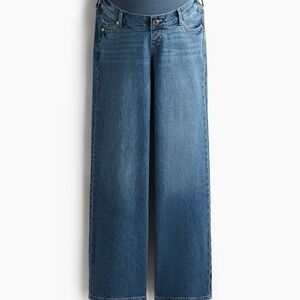 Wide Leg Women's Jeans - Blue Denim